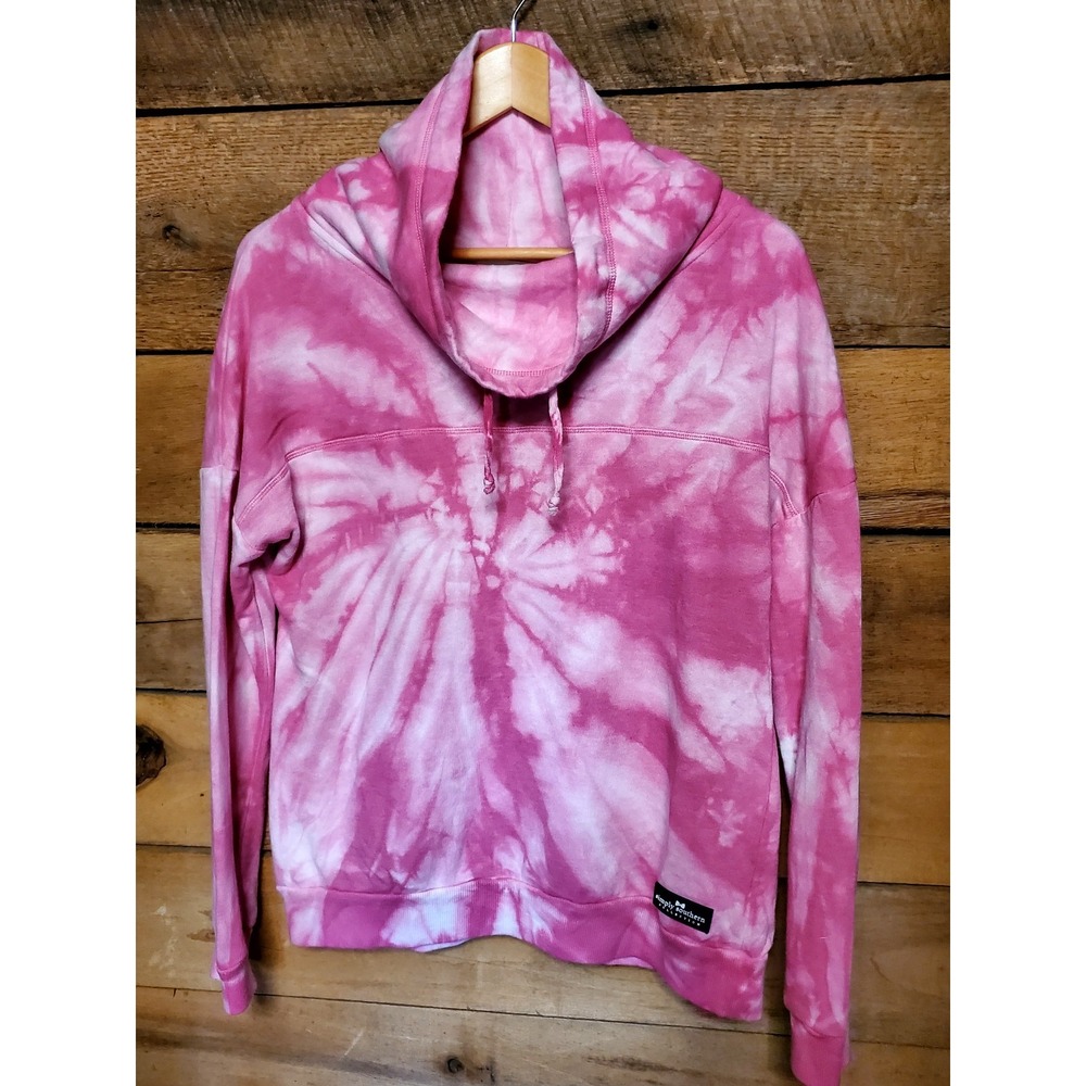 Simply Southern Small Pullover Cowl Neck Pink Tie Dye
